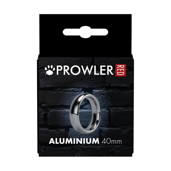 Male Sex Toys Prowler RED Silver Cock Ring 40mm Diameter x 17mm Depth Aluminium Erection Enhancer