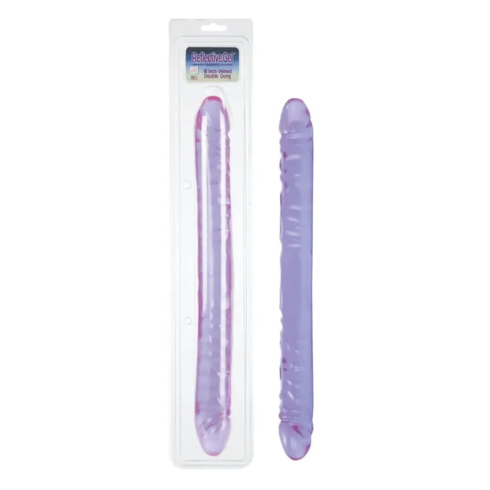 Dildos Reflective Gel Veined Double Dong CalExotics Dildos Reflective Gel Veined Double Dong CalExotics