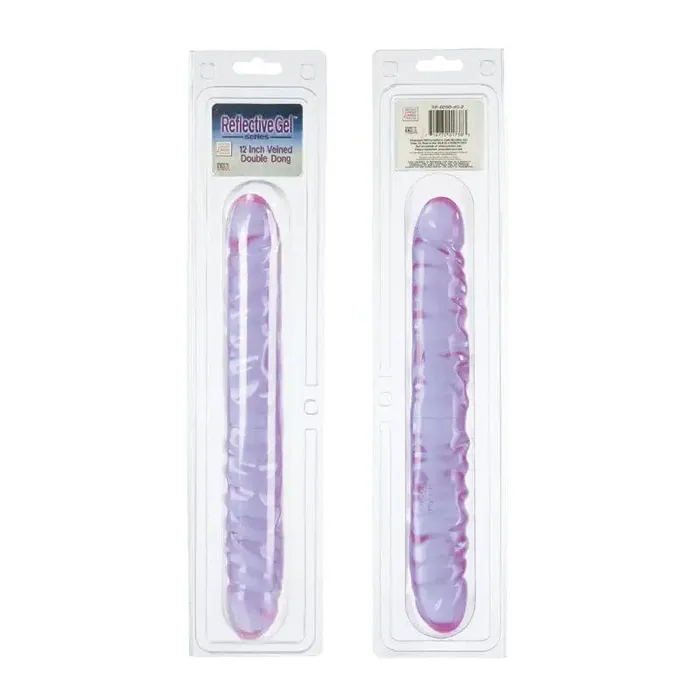 Dildos Reflective Gel Veined Double Dong CalExotics Dildos Reflective Gel Veined Double Dong CalExotics