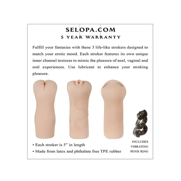 Evolved Novelties INC Selopa Party Pack Strokers Light Vibrators Evolved Novelties INC Selopa Party Pack Strokers Light Vibrators
