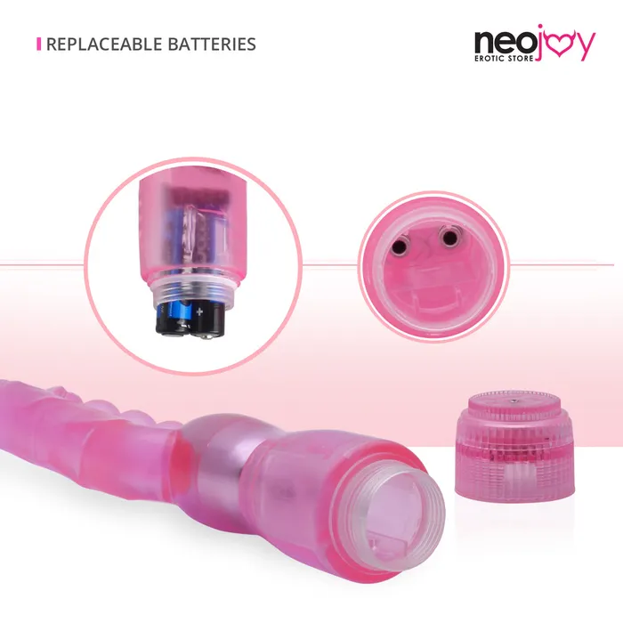 Neojoy Dual Female Massager Dildo Vibrator Multiple Speed Function Soft TPE Pink 7 Inch 18 cm Neojoy Vibrators