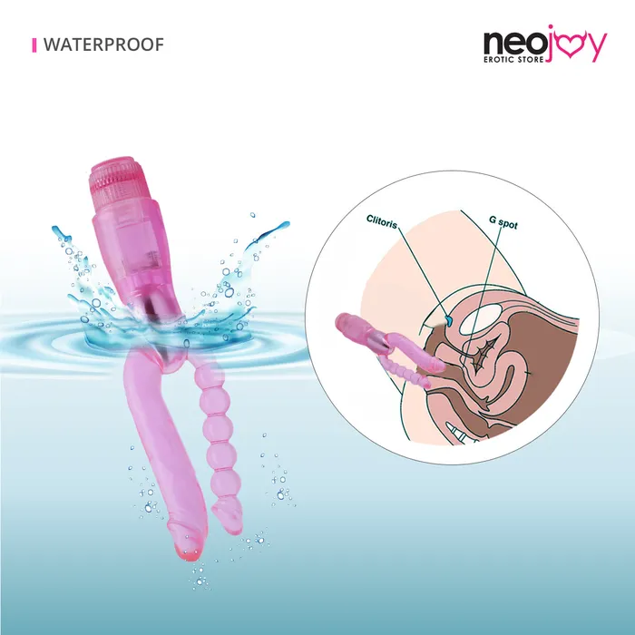 Neojoy Dual Female Massager Dildo Vibrator Multiple Speed Function Soft TPE Pink 7 Inch 18 cm Neojoy Vibrators