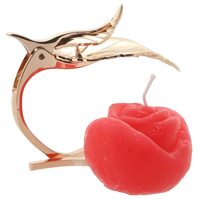 XR Brands Master Series Burning Passion Rose Candle Holder Male Sex Toys