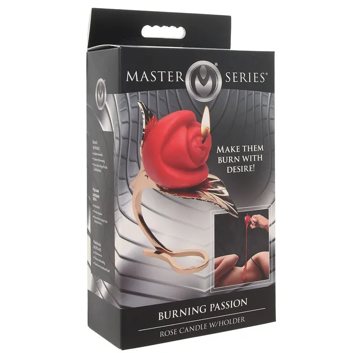 XR Brands Master Series Burning Passion Rose Candle Holder Male Sex Toys