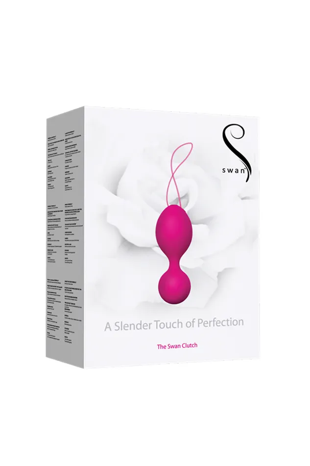 BMS Female Sex Toys Swan Mini Swan Clutch 2 Vibrating Kegel Egg Pink