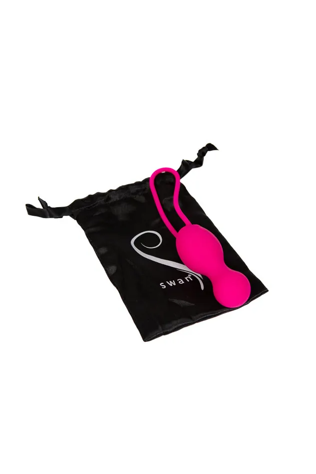 BMS Female Sex Toys Swan Mini Swan Clutch 2 Vibrating Kegel Egg Pink