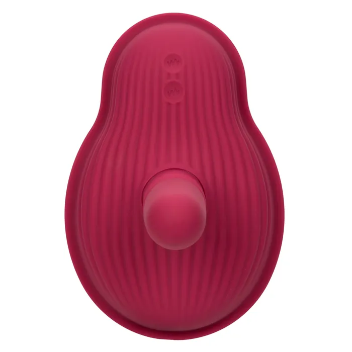 Vibrators California Exotics California Exotics Dual Rider Remote Control Thrust Grind Massager 68 Red