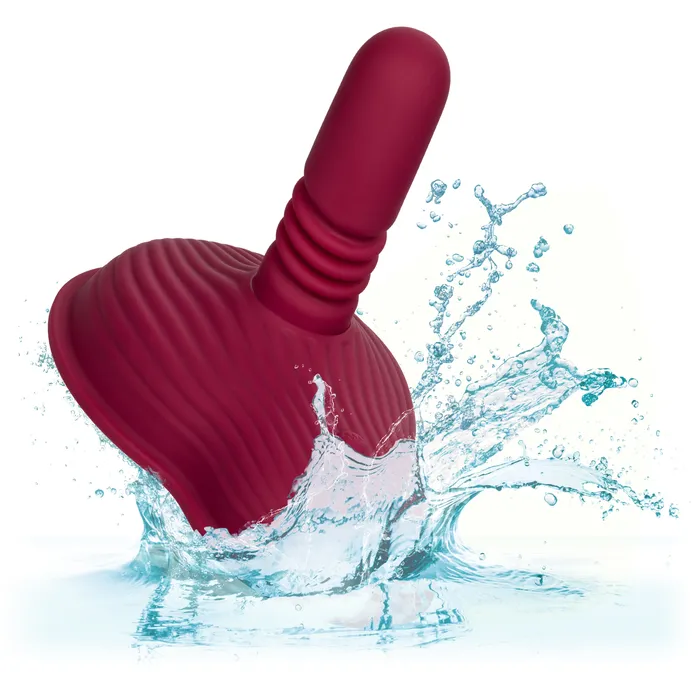 Vibrators California Exotics California Exotics Dual Rider Remote Control Thrust Grind Massager 68 Red