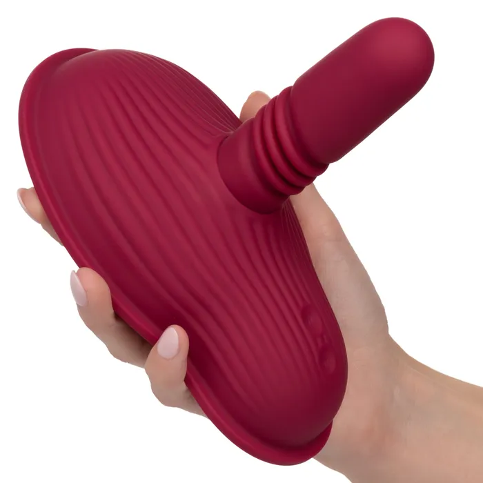 Vibrators California Exotics California Exotics Dual Rider Remote Control Thrust Grind Massager 68 Red