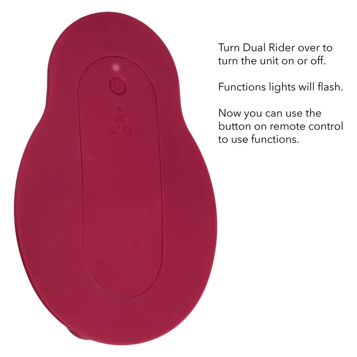Vibrators California Exotics California Exotics Dual Rider Remote Control Thrust Grind Massager 68 Red