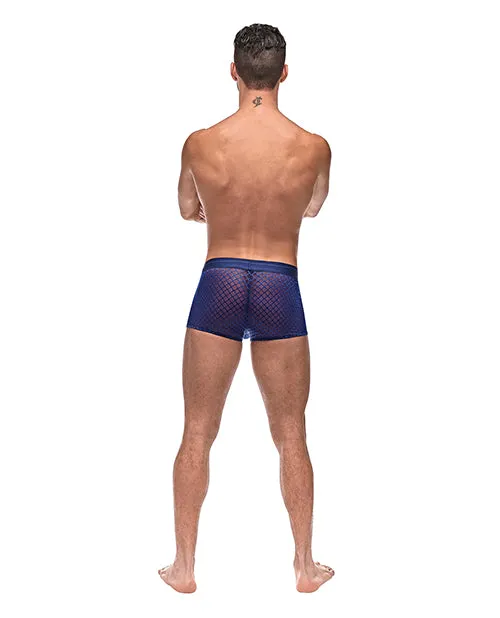 Vibrators Comme Ci Comme Ca Diamond Mesh Mini Short Blue