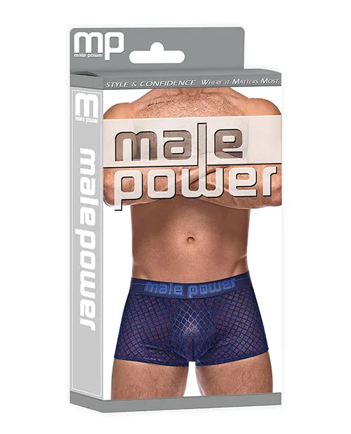 Vibrators Comme Ci Comme Ca Diamond Mesh Mini Short Blue