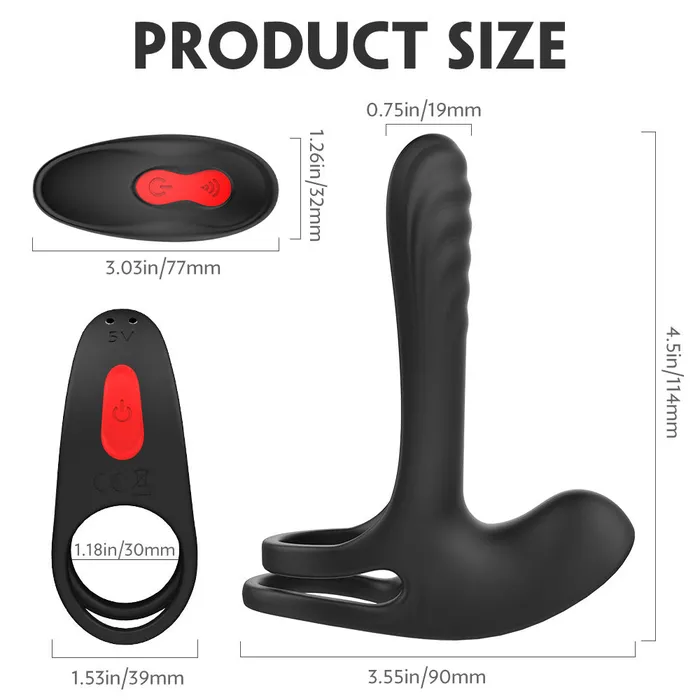 Couples YoYoLemon YoYoLemon Vibrating Penis Ring with Double Ring Cock Ring with Dual Vibrator for GSpot and Clitoris for Couples Adult Sex Toys