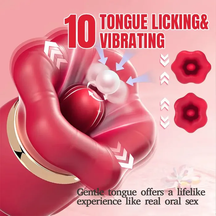 Female Sex Toys Inyarose Rose Vibrator with Tail Dildo
