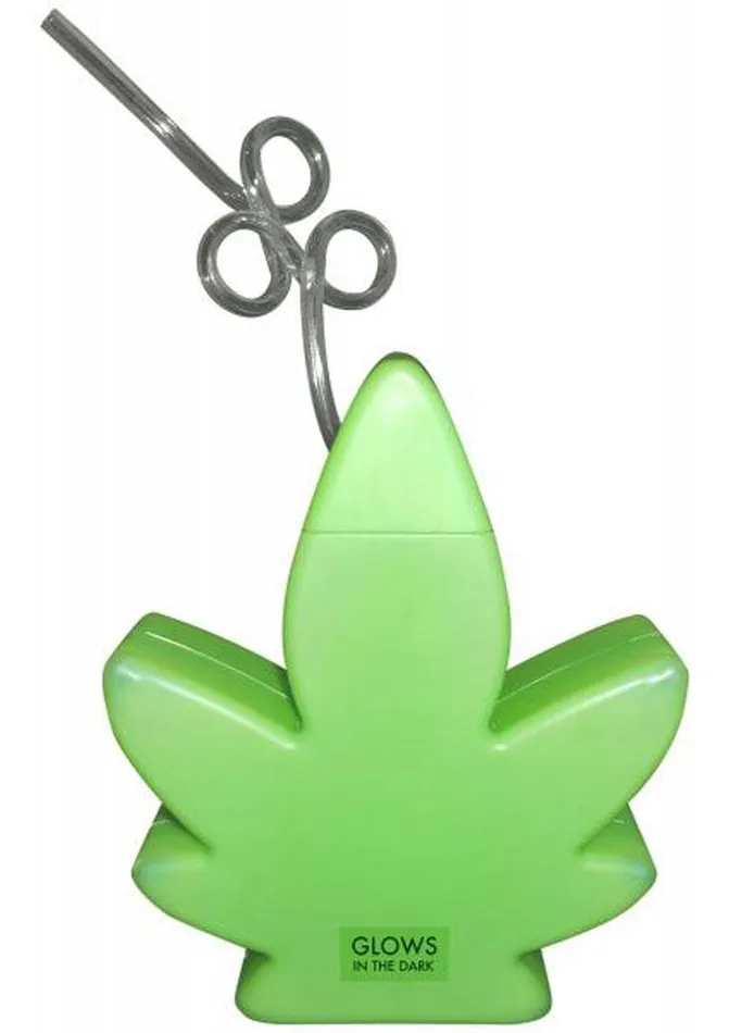 Kheper Games Potleaf Cup Glow In The Dark Green Holds Dildos