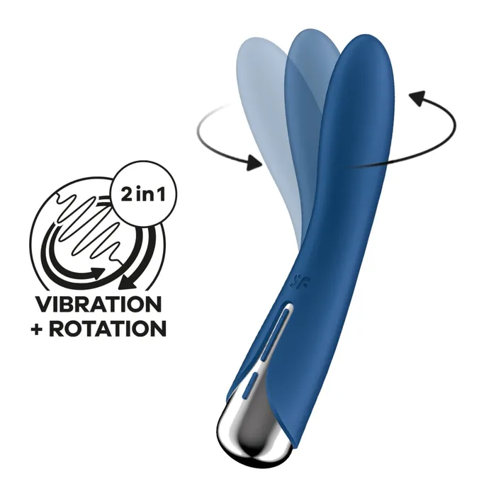 Satisfyer Vibrators Satisfyer Spinning Vibe 1 Rotating Shaft GSpot Vibrator Blue