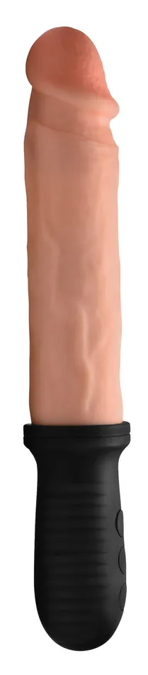 Female Sex Toys 8x Auto Pounder Vibrating and Thrusting Dildo With Handle Flesh XR Brands Master Series Female Sex Toys 8x Auto Pounder Vibrating and Thrusting Dildo With Handle Flesh XR Brands Master Series