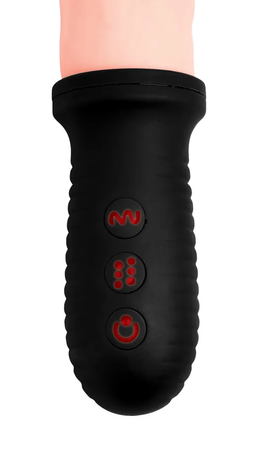 Female Sex Toys 8x Auto Pounder Vibrating and Thrusting Dildo With Handle Flesh XR Brands Master Series Female Sex Toys 8x Auto Pounder Vibrating and Thrusting Dildo With Handle Flesh XR Brands Master Series