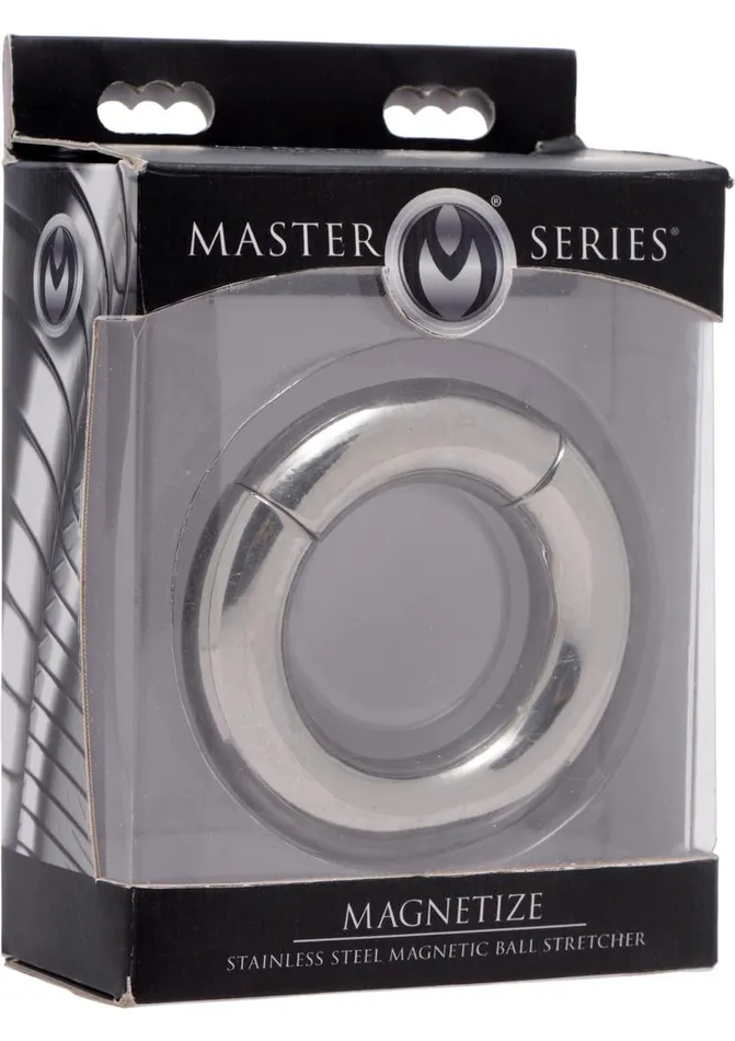 Male Sex Toys Master Series Magnetize Stainless Steel Magnetic Ball Stretcher Master Series