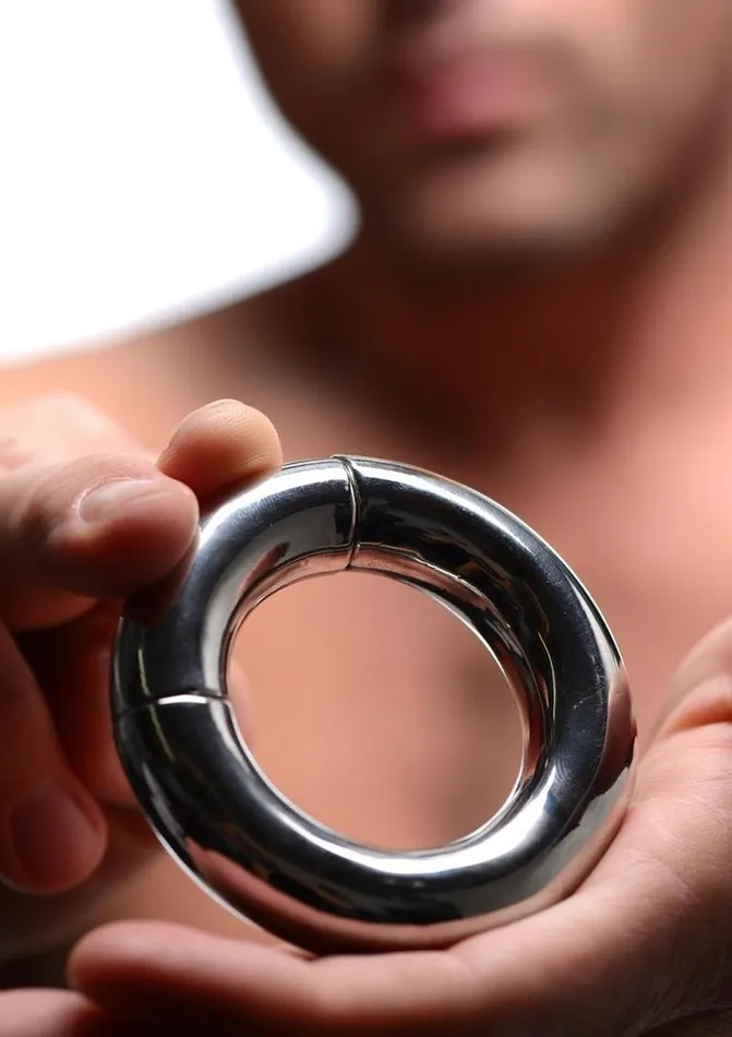Male Sex Toys Master Series Magnetize Stainless Steel Magnetic Ball Stretcher Master Series