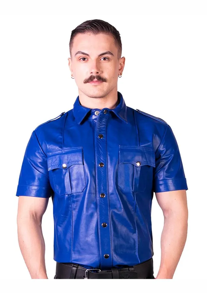 Prowler Red Anal Prowler Red Slim Fit Police Shirt