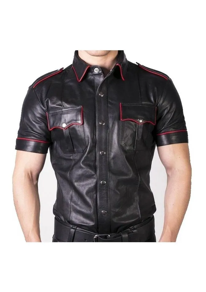 Prowler Red Anal Prowler Red Slim Fit Police Shirt